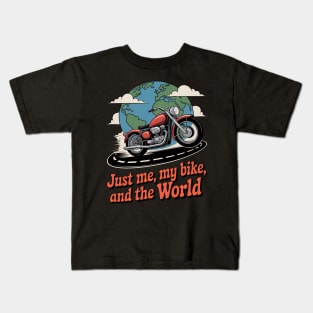 Solo Adventure Rider Motorcycle Touring Kids T-Shirt